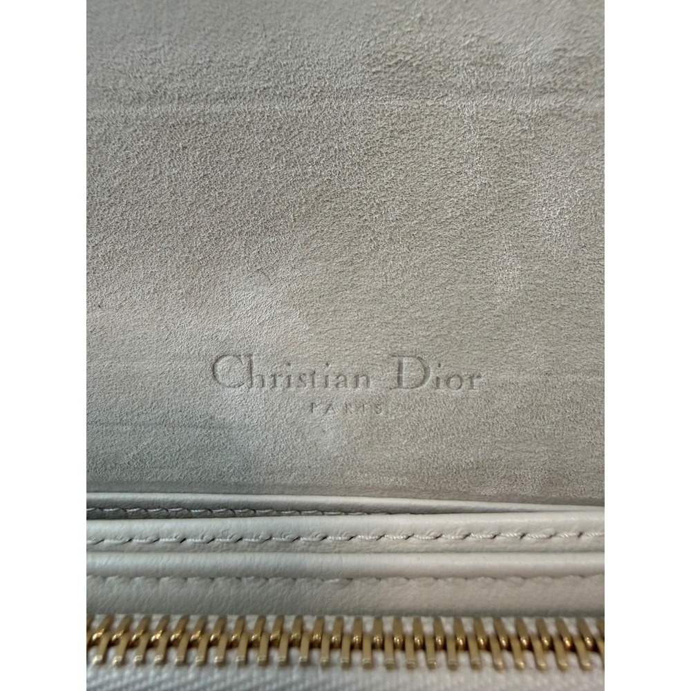 Christian Dior Dioramour Polka Dot Wallet On Chain Crossbody Bag Leather Rare - Picture 9 of 14